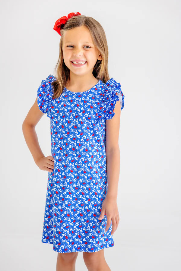 Ruehling Ruffle Dress, Potomac Petals