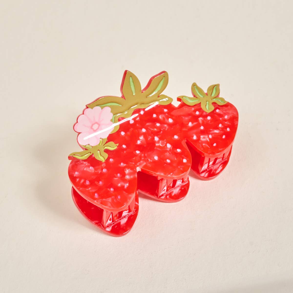 Shape Up Claw Clip-Strawberry Patch