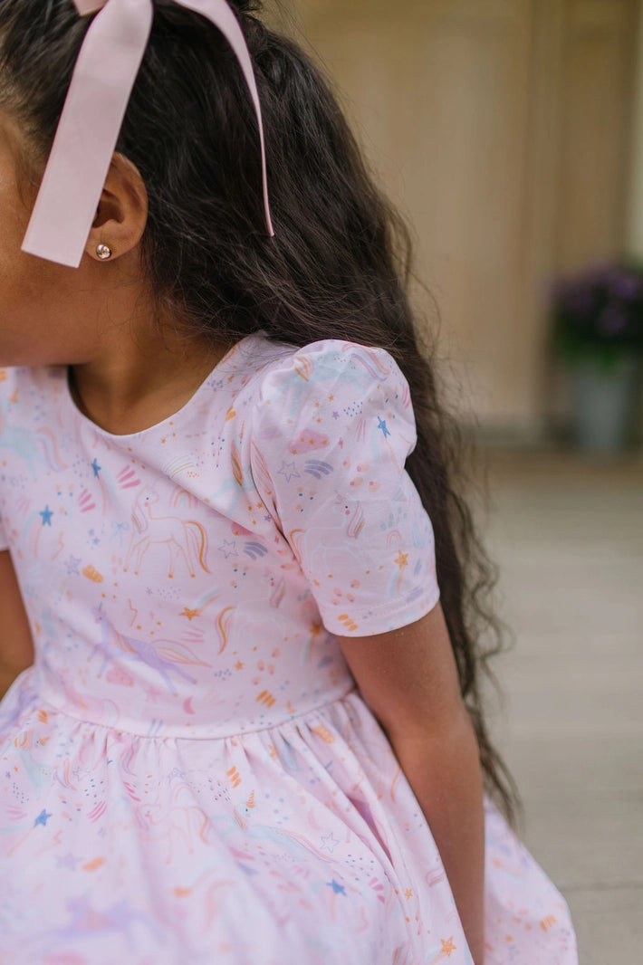 Puff Dress in Dreamy Unicorn