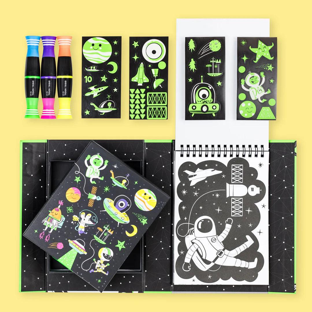 Neon Coloring Set, Outer Space