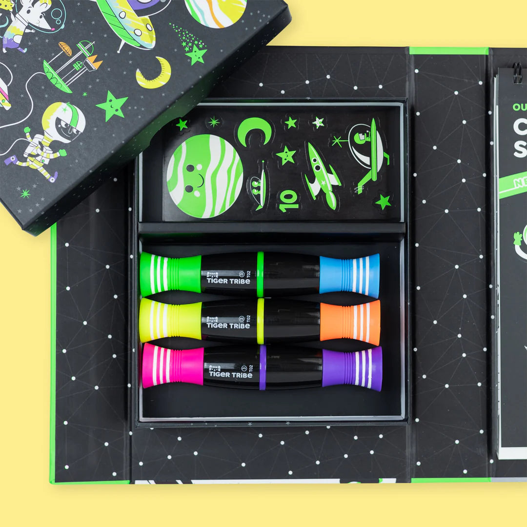 Neon Coloring Set, Outer Space