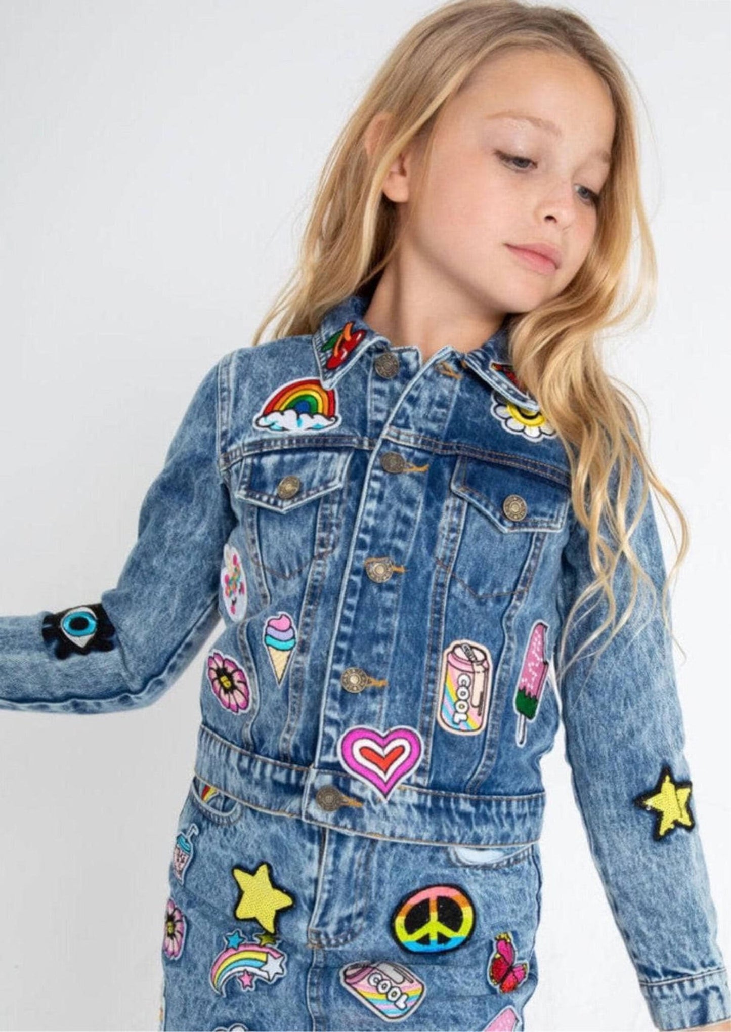 All About the Patch Crop Denim Jacket