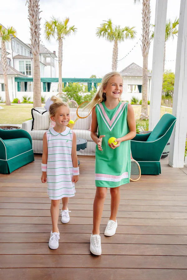 Sleeveless Maude's P/P Collar Dress, Tradd Street Stripe/Pier Party Pink