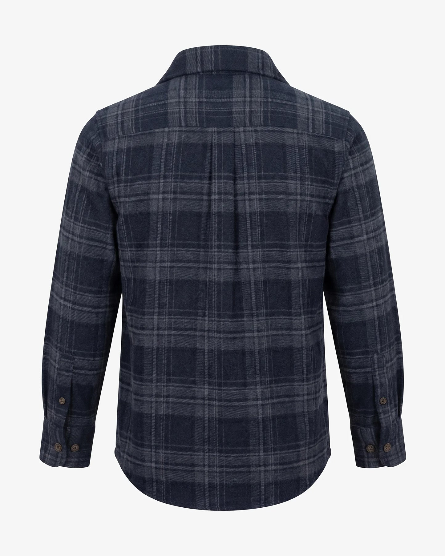 Flannel Shirt, Dark Navy Plaid