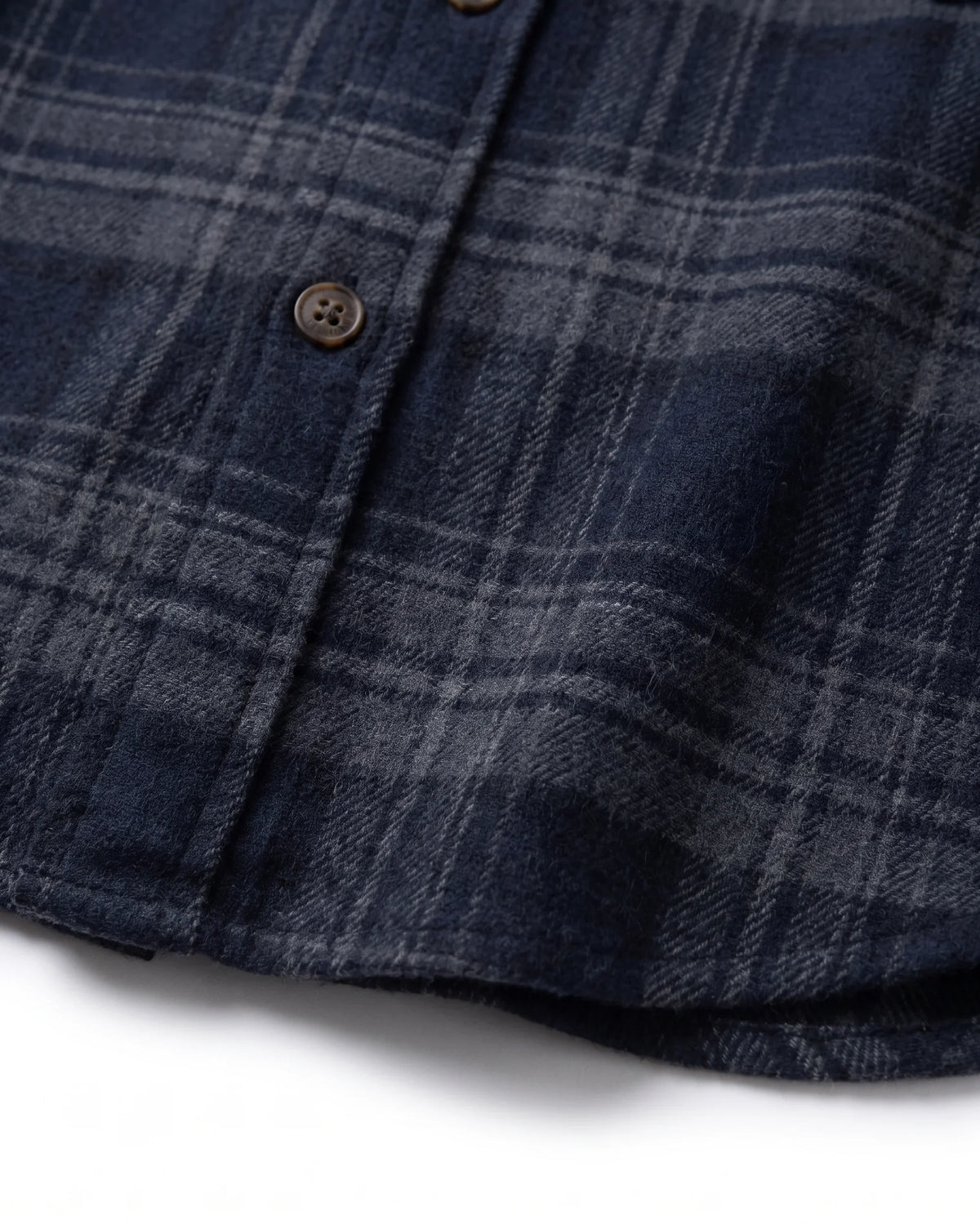 Flannel Shirt, Dark Navy Plaid
