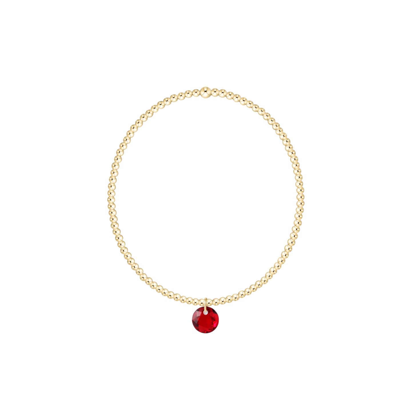 Classic Gold  2mm Bracelet - Reflection Small Charm
