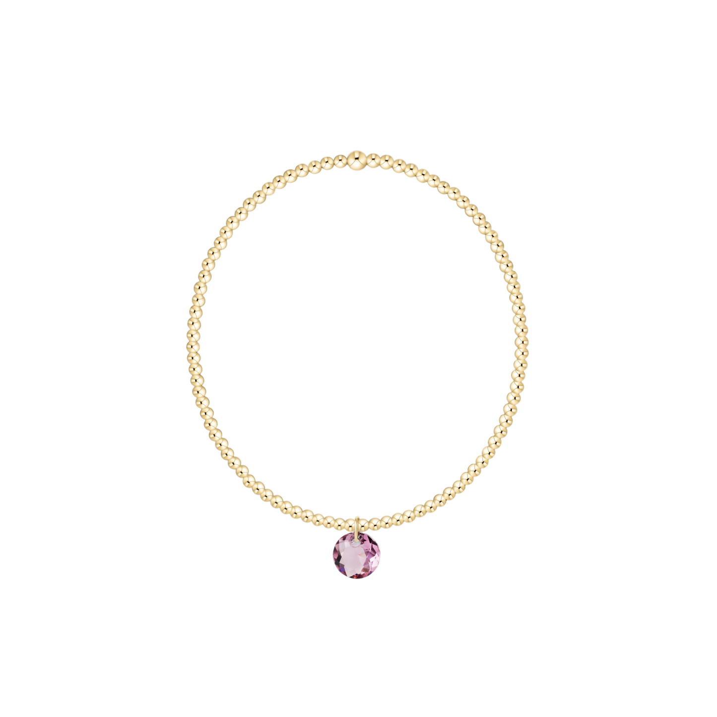 Classic Gold  2mm Bracelet - Reflection Small Charm