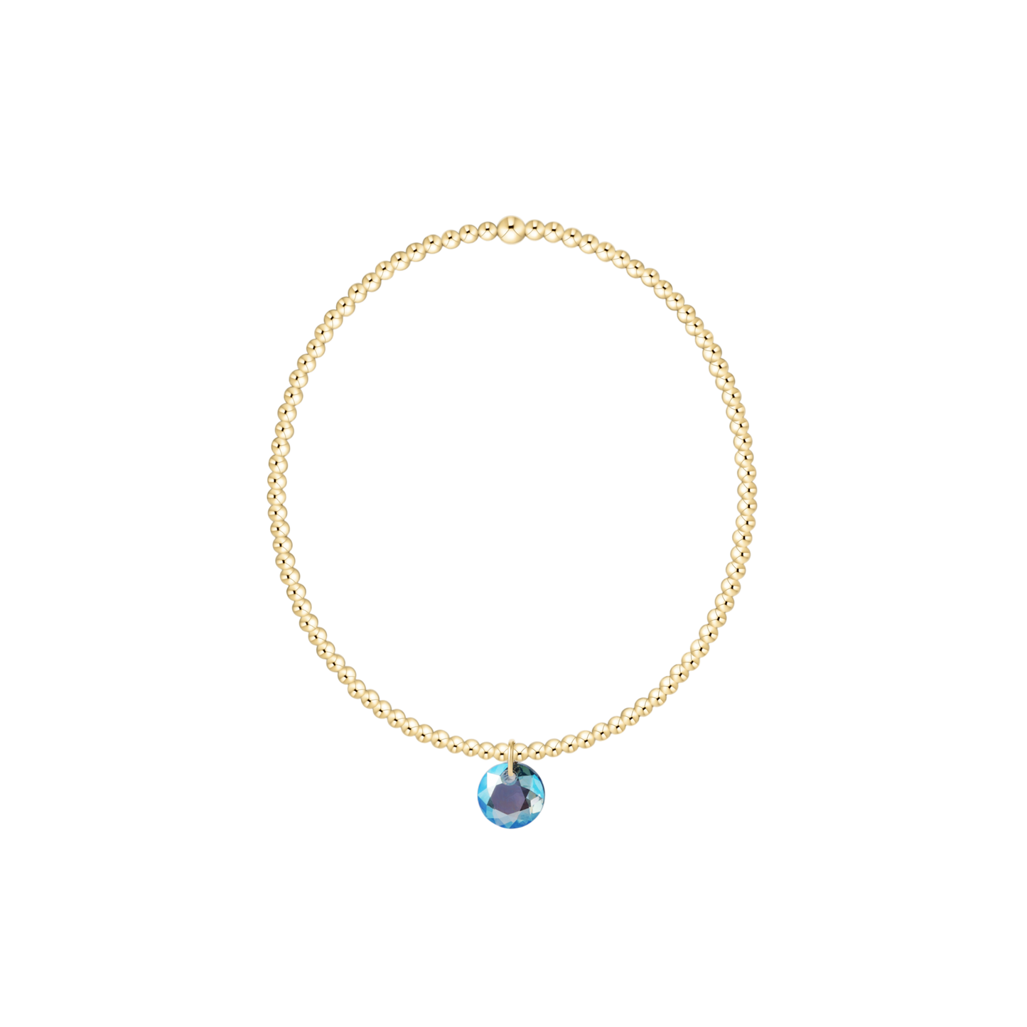 Classic Gold  2mm Bracelet - Reflection Small Charm