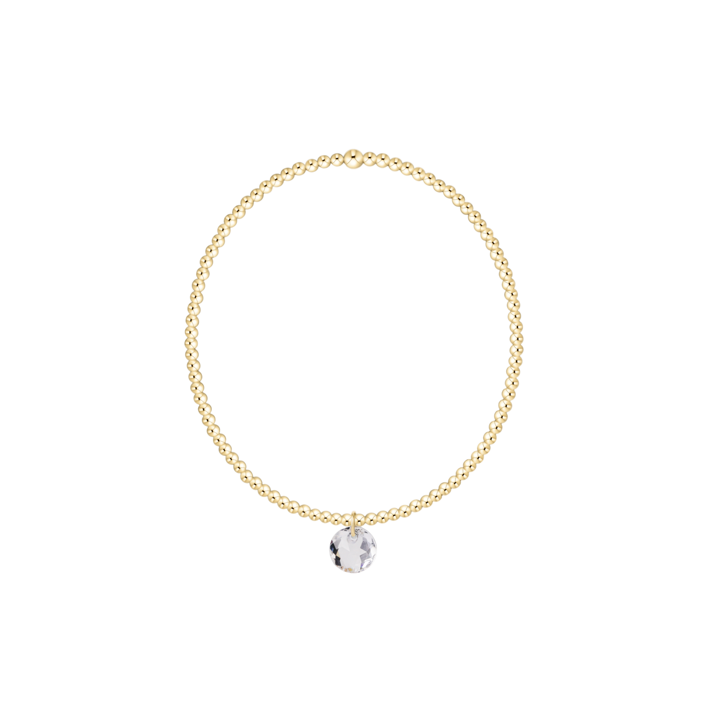 Classic Gold  2mm Bracelet - Reflection Small Charm