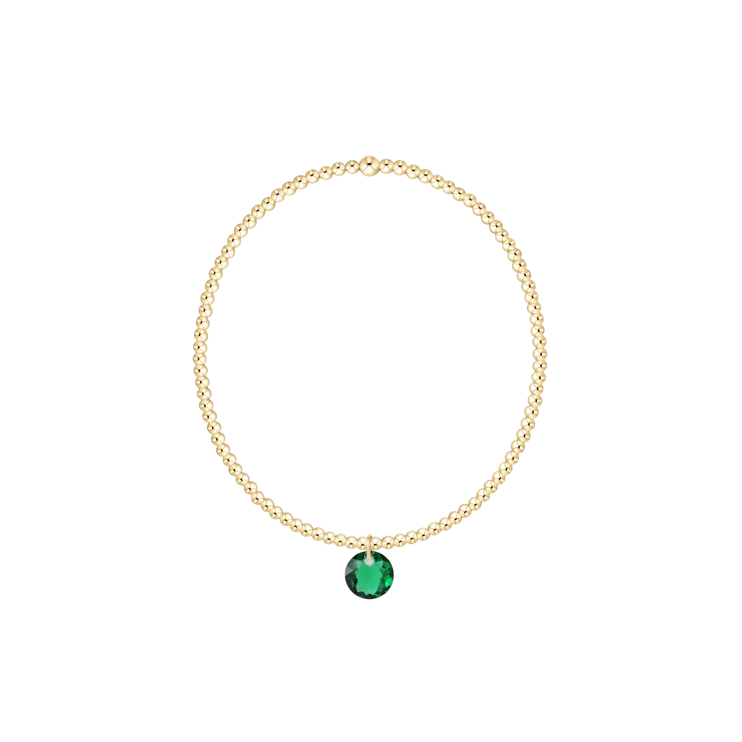 Classic Gold  2mm Bracelet - Reflection Small Charm