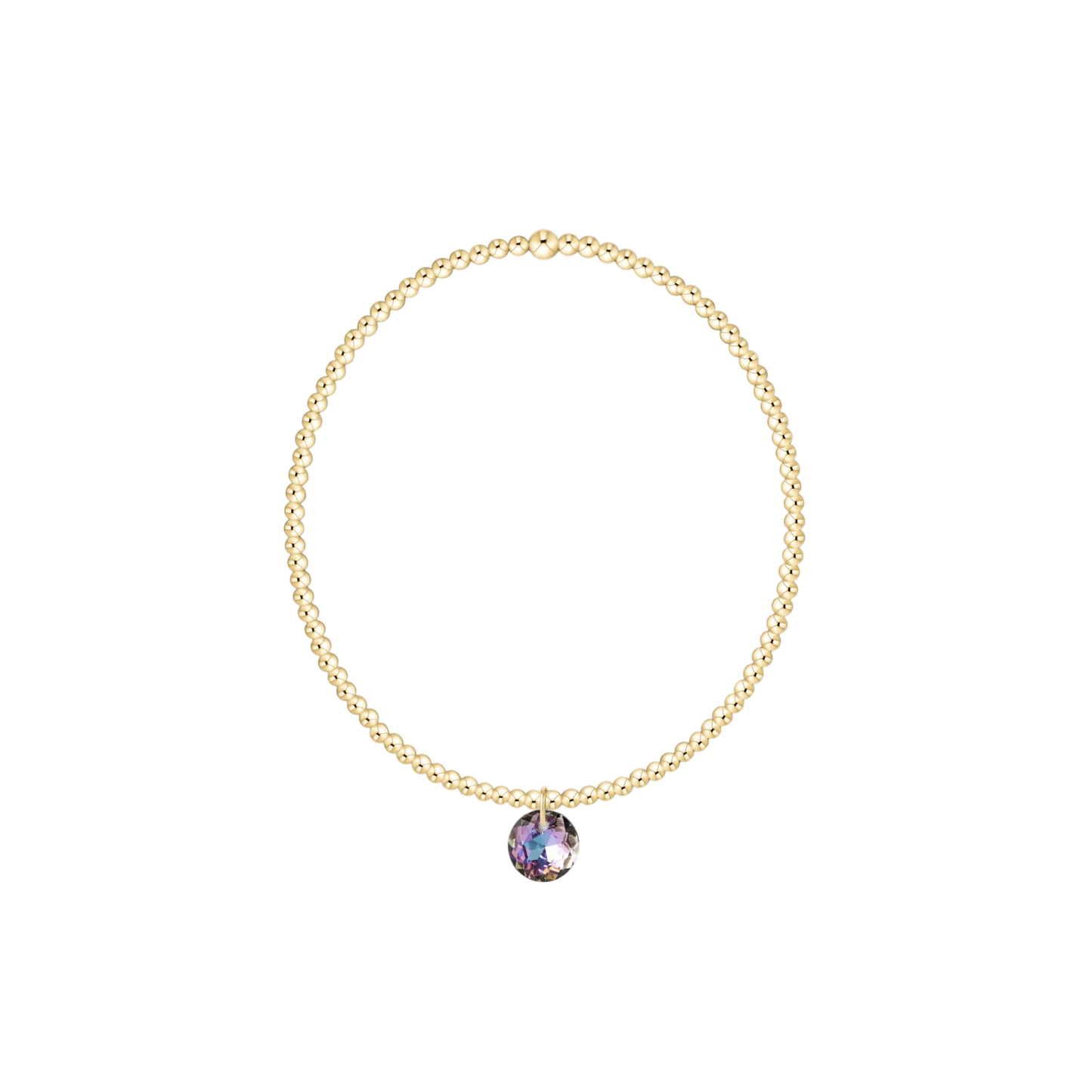 Classic Gold  2mm Bracelet - Reflection Small Charm