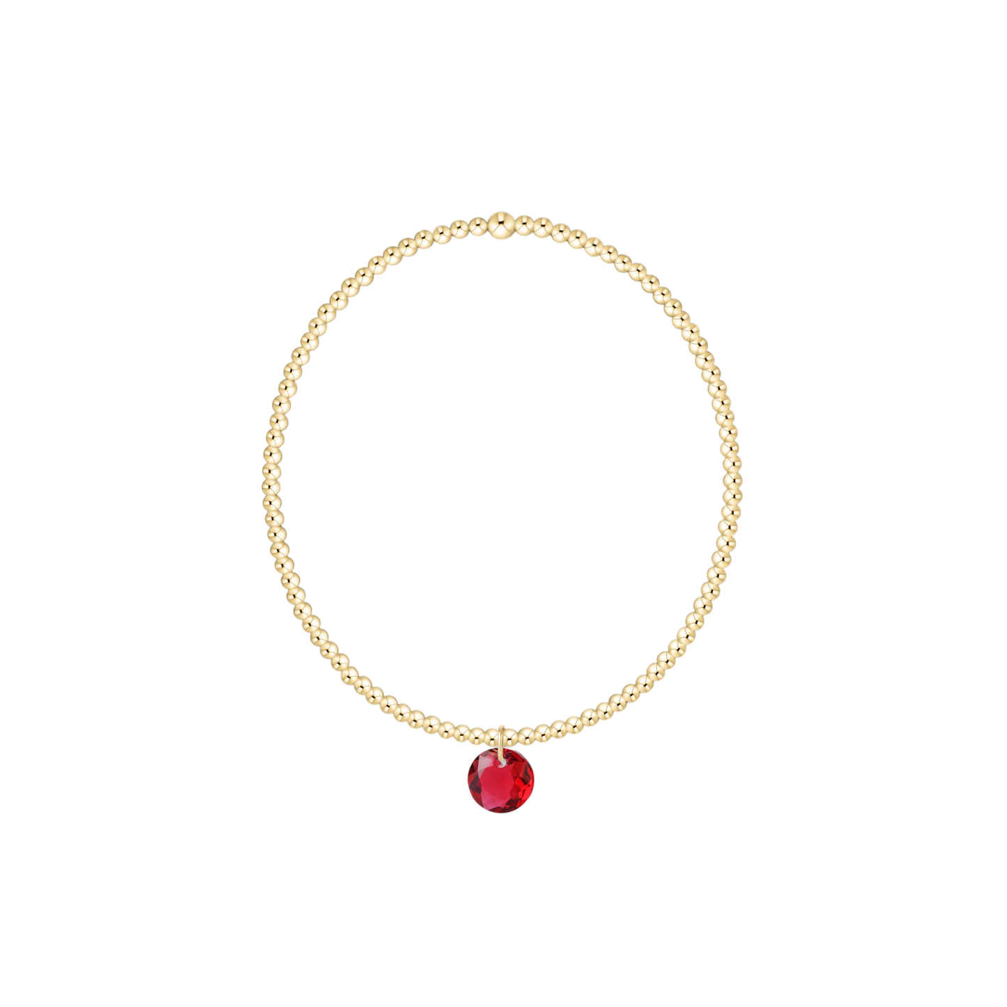 Classic Gold  2mm Bracelet - Reflection Small Charm
