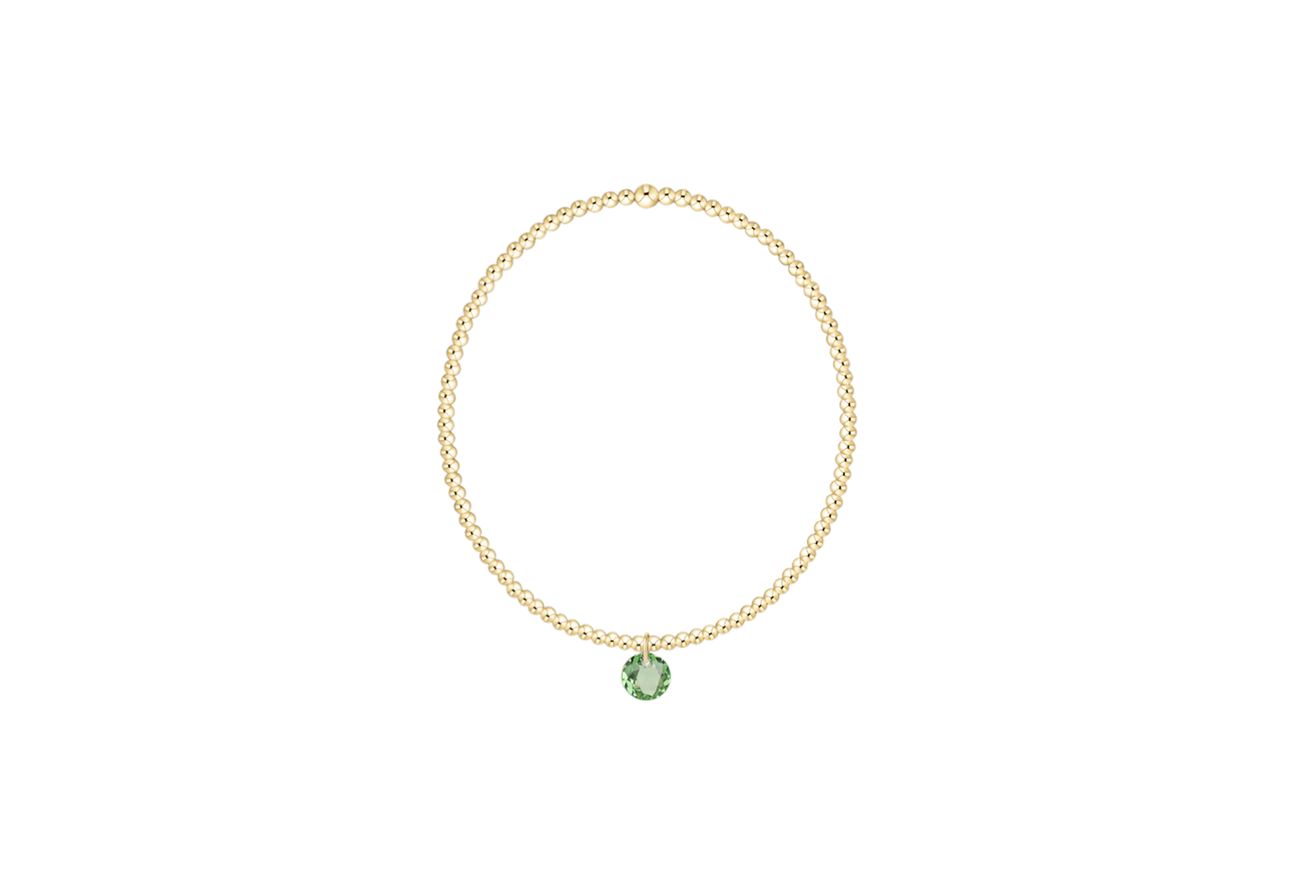 Classic Gold  2mm Bracelet - Reflection Small Charm