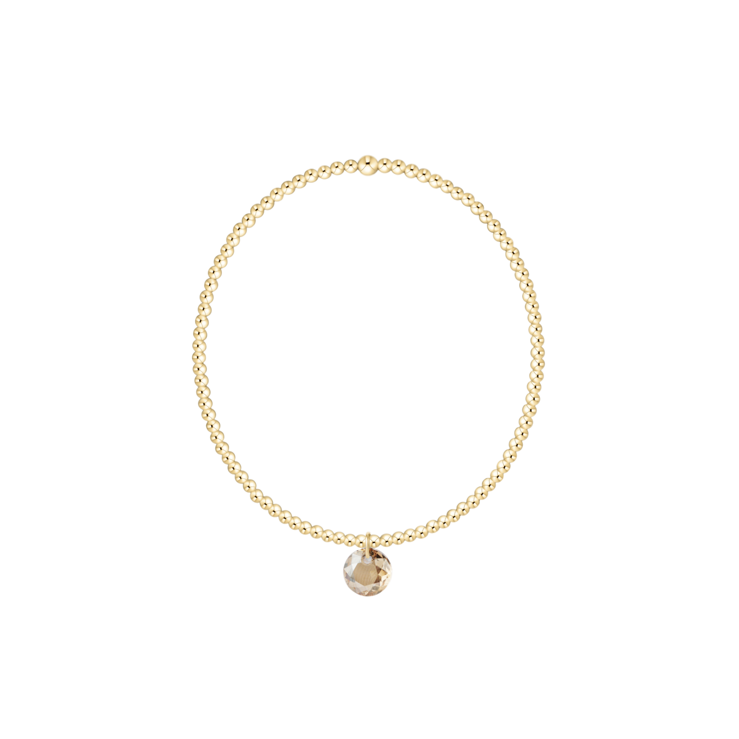 Classic Gold  2mm Bracelet - Reflection Small Charm