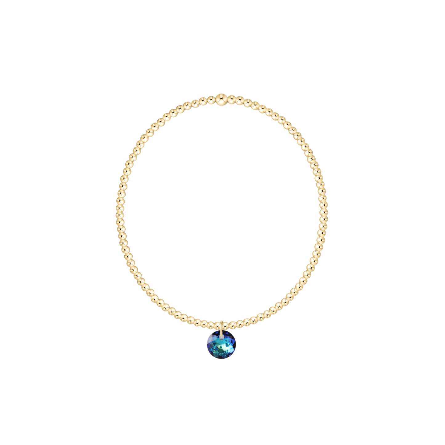Classic Gold  2mm Bracelet - Reflection Small Charm