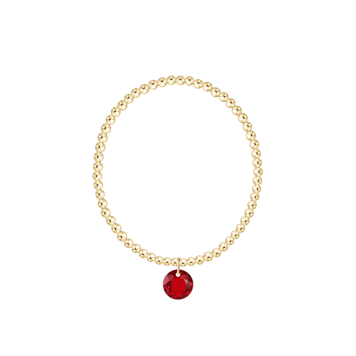 Classic Gold 3mm Bracelet - Reflection Small Charm