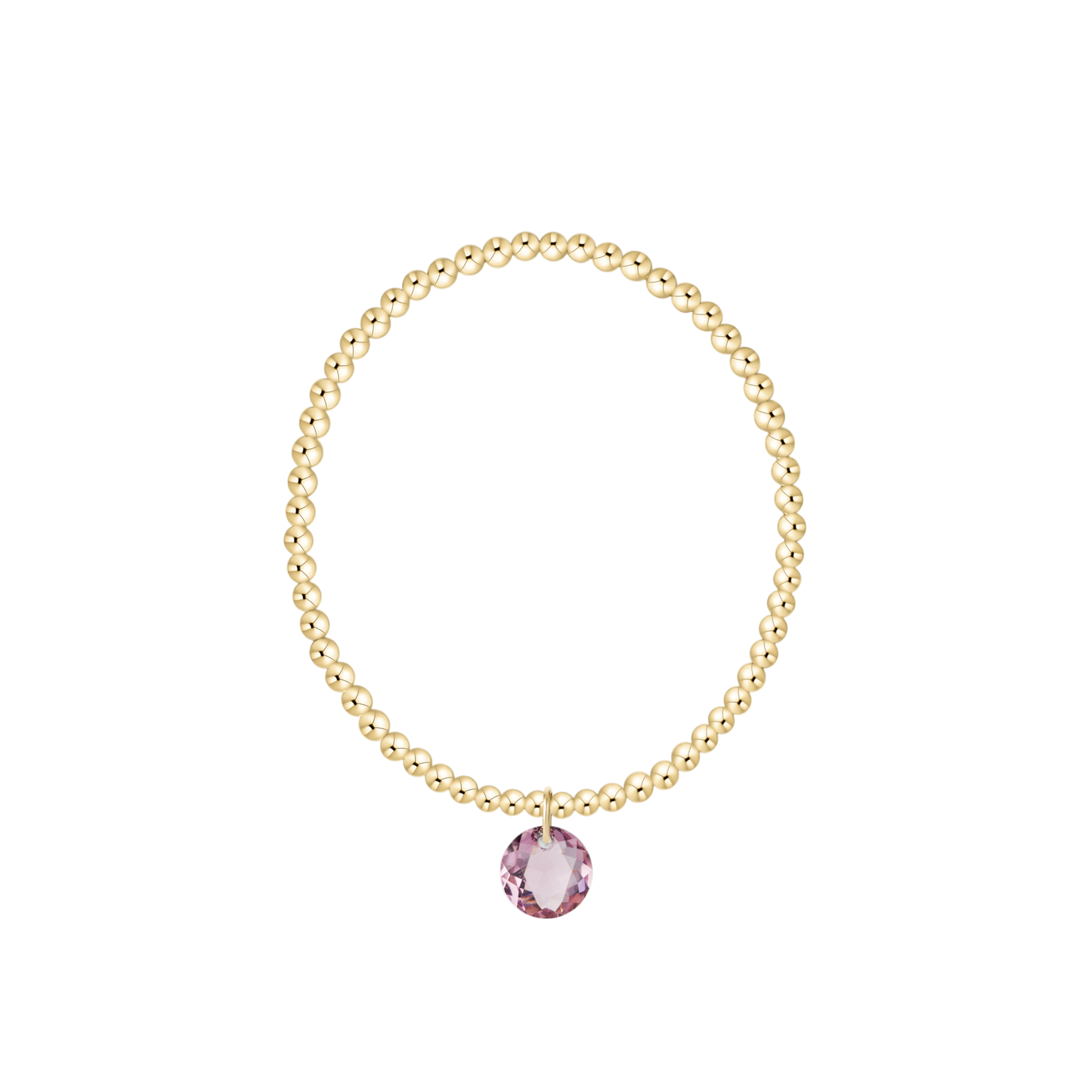 Classic Gold 3mm Bracelet - Reflection Small Charm