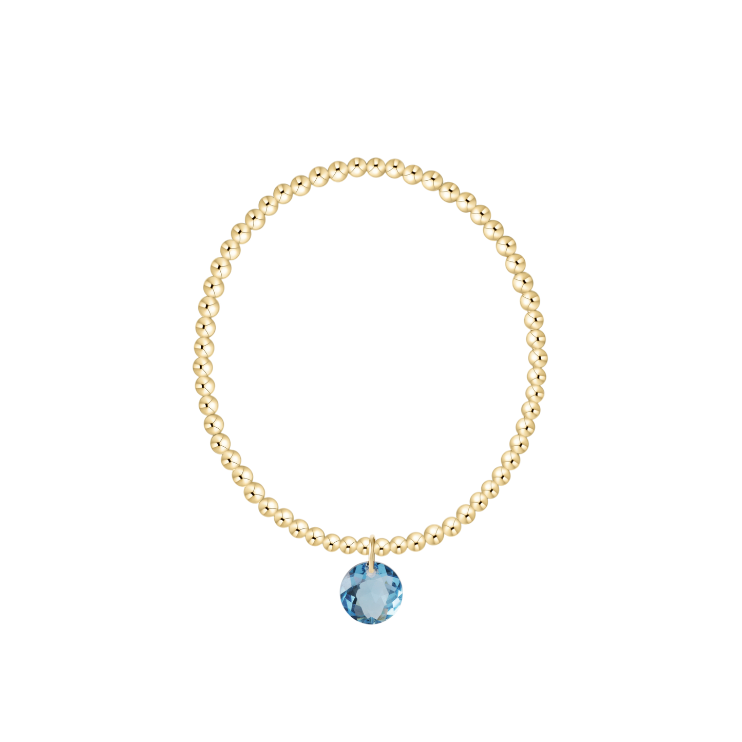 Classic Gold 3mm Bracelet - Reflection Small Charm