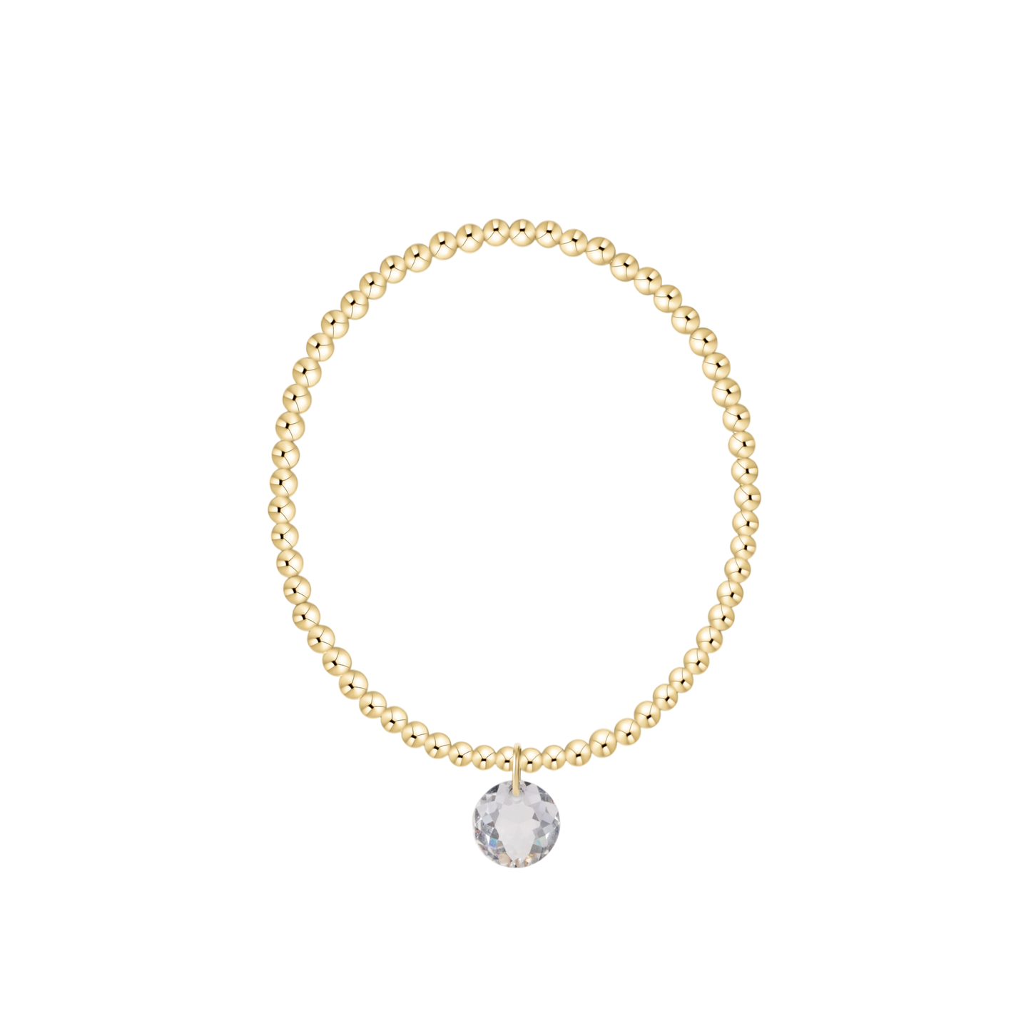 Classic Gold 3mm Bracelet - Reflection Small Charm