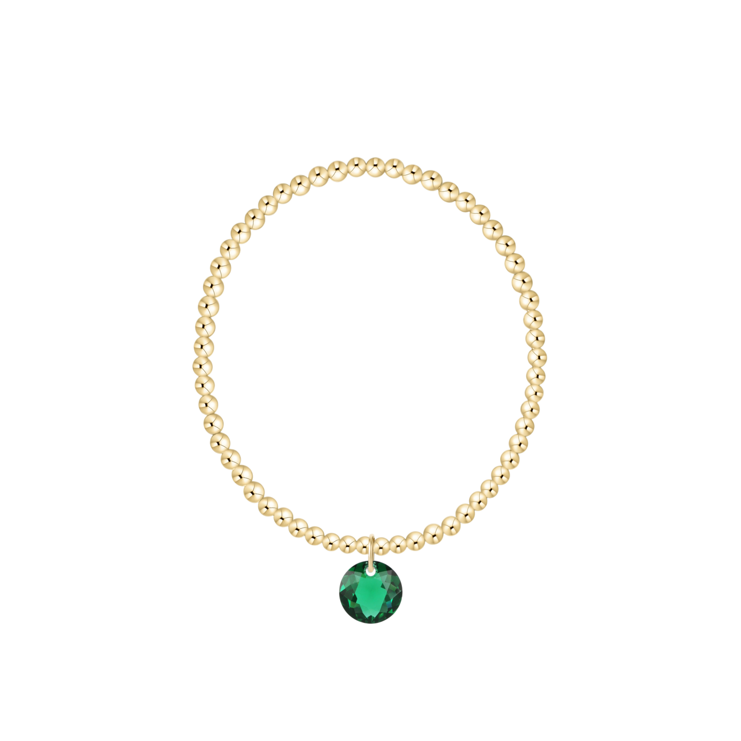Classic Gold 3mm Bracelet - Reflection Small Charm
