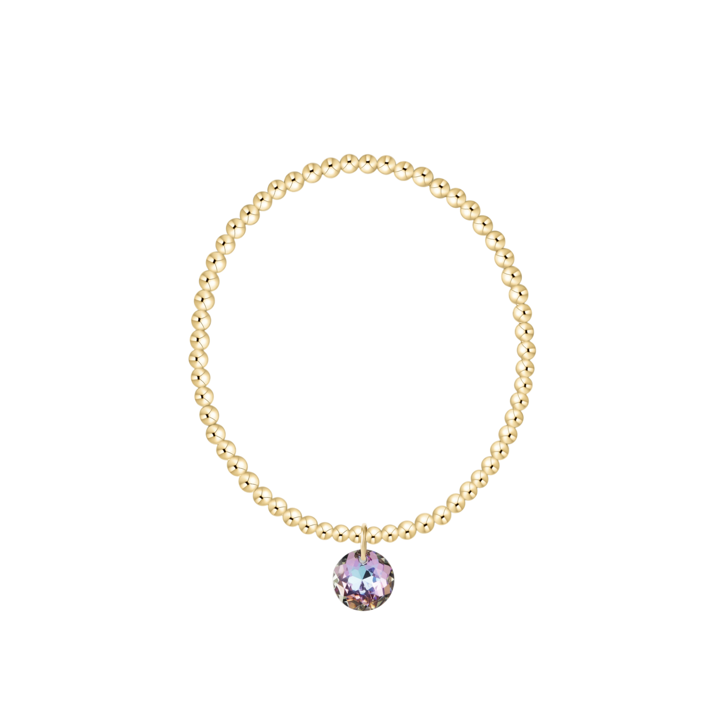 Classic Gold 3mm Bracelet - Reflection Small Charm