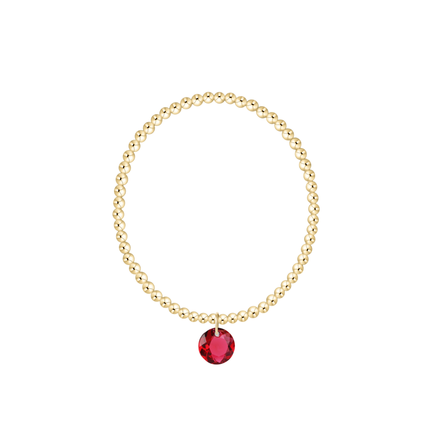 Classic Gold 3mm Bracelet - Reflection Small Charm