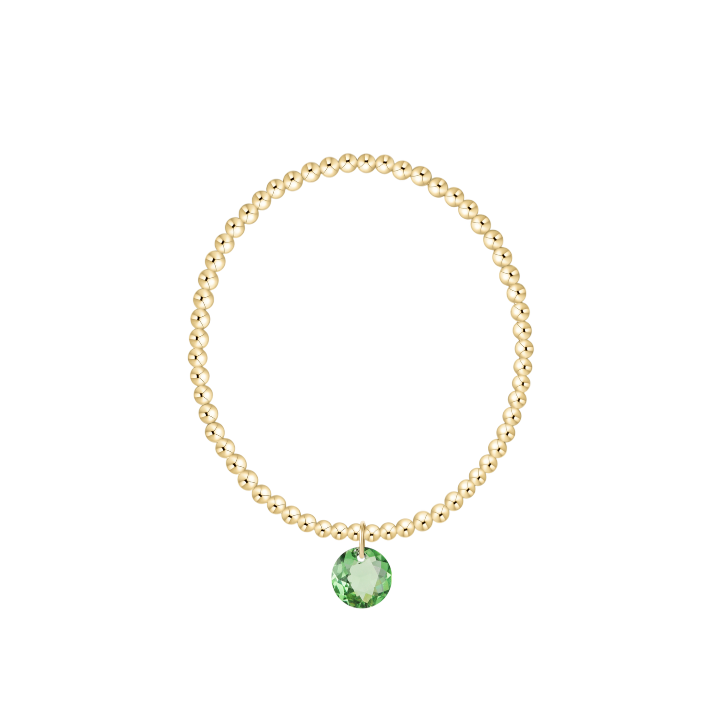 Classic Gold 3mm Bracelet - Reflection Small Charm