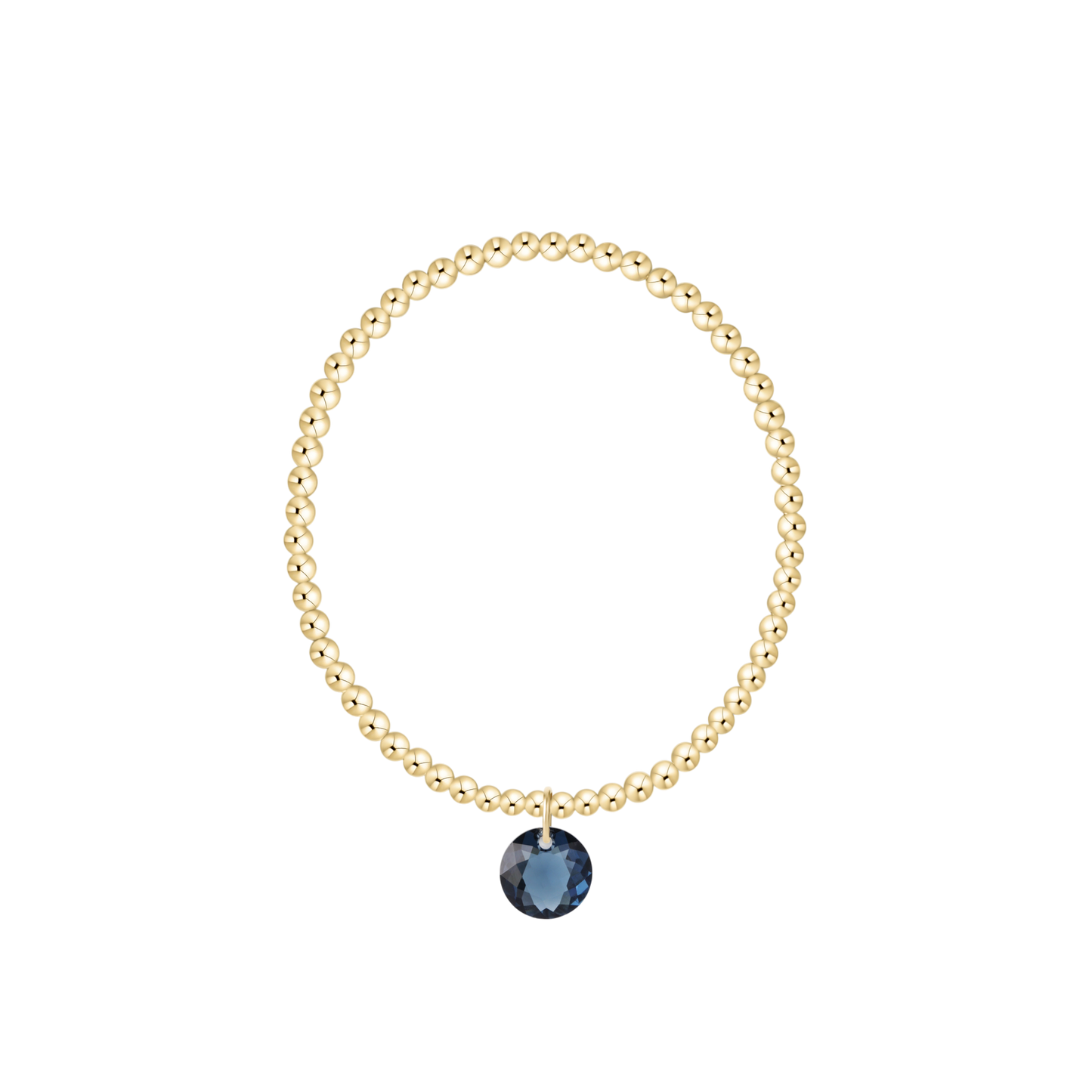 Classic Gold 3mm Bracelet - Reflection Small Charm