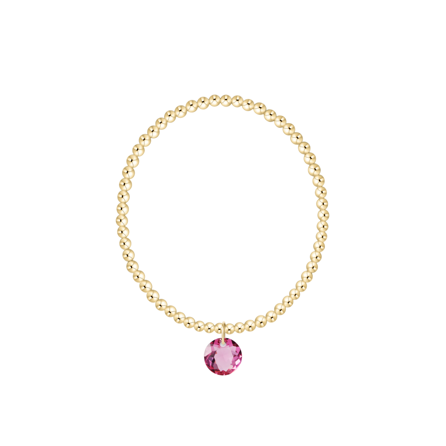 Classic Gold 3mm Bracelet - Reflection Small Charm