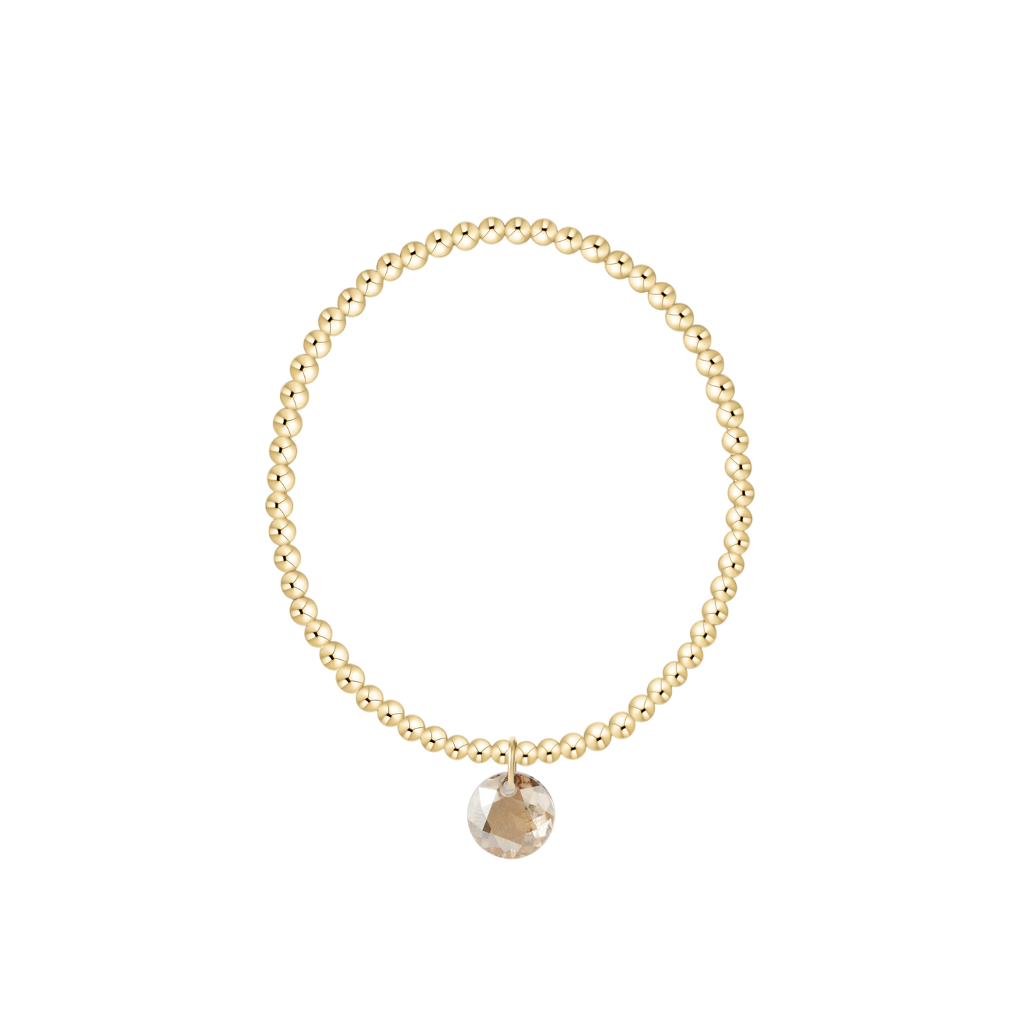 Classic Gold 3mm Bracelet - Reflection Small Charm