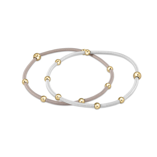 "e"ssentials Bracelet Stack of 2 - Dove Set