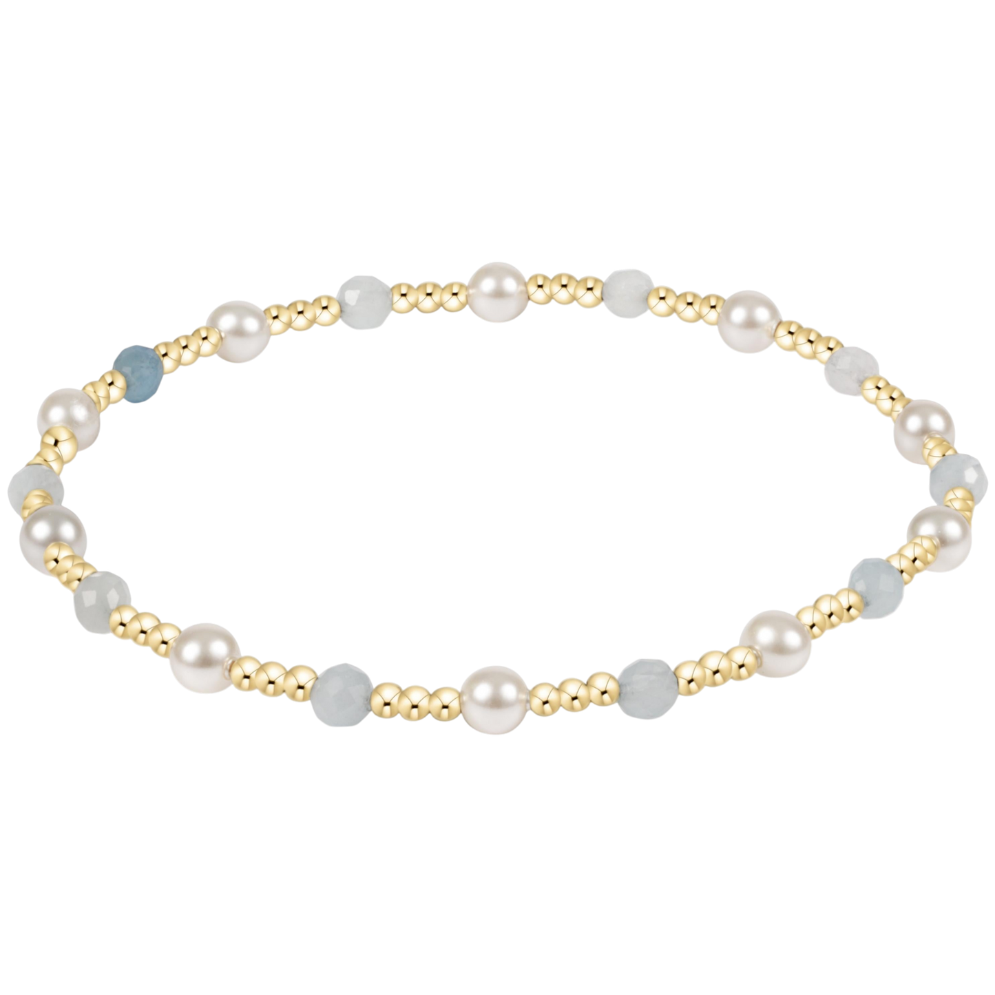 Extends Pearl Sincerity 4mm Gem Bracelet - Aquamarine