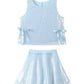 Baby Blue Sequin Bow Set