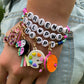 Gold Girl Power Stretch Bead Bracelet