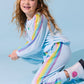 Blue Rainbow Sequin Set