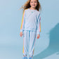 Blue Rainbow Sequin Set