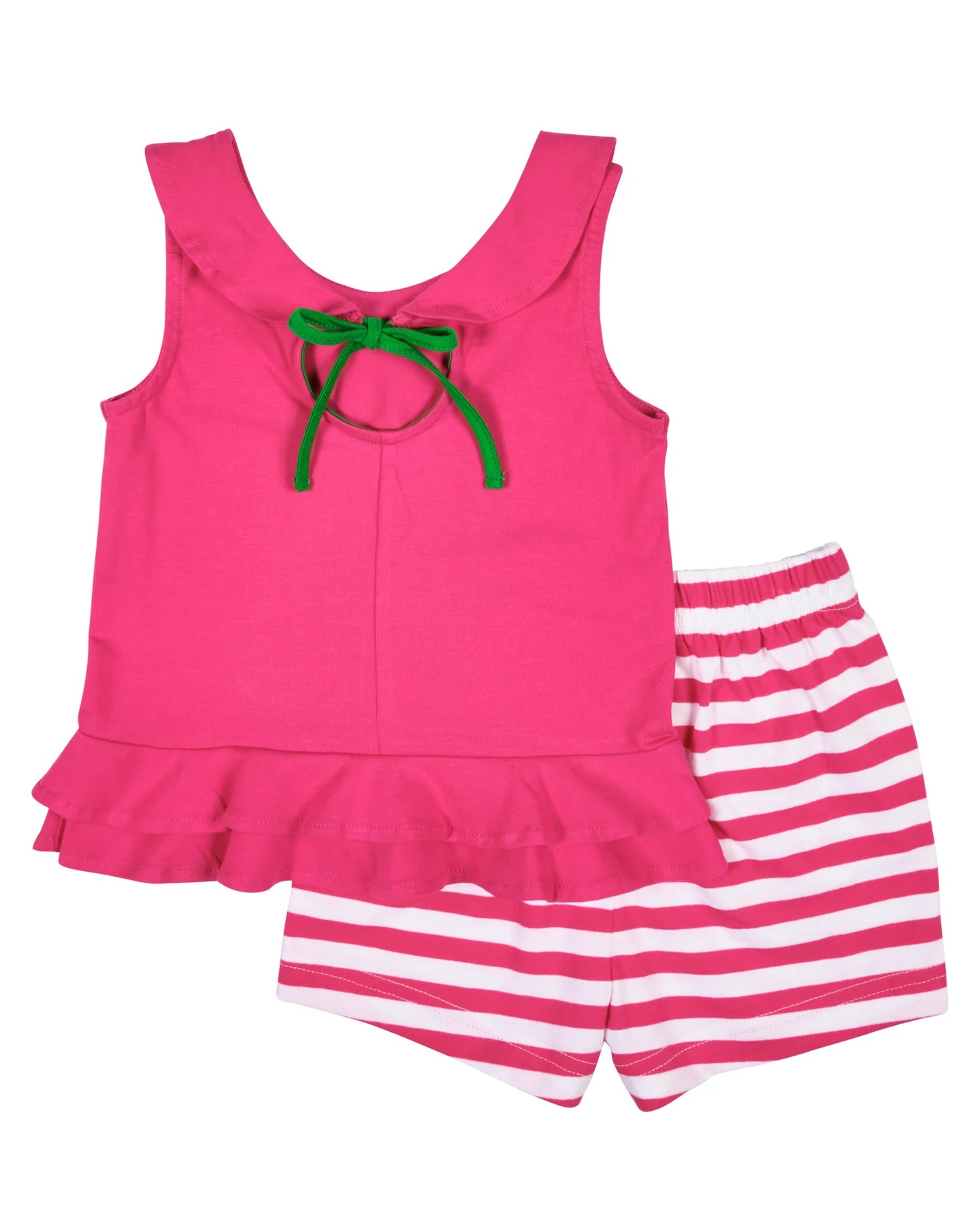 Knit Top w/Flower and Short Set