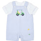 Check Seersucker Shortall w/Golf Cart