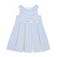 Multicolor Seersucker Pleated Dress