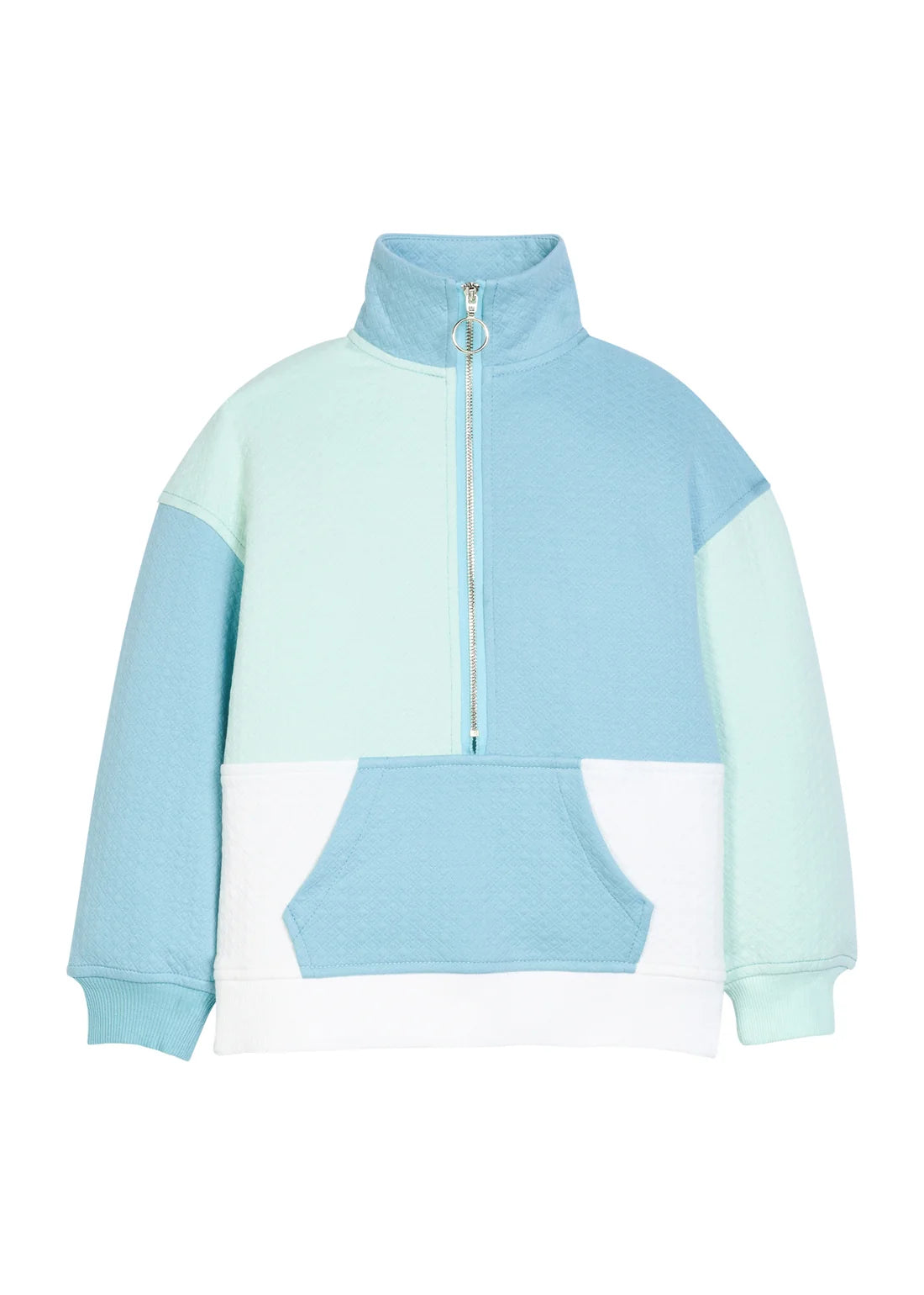 Colorblock Pullover, Blue and Mint