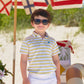 Prim & Proper Polo, Lake Claire Lines/Wood Boat Blue