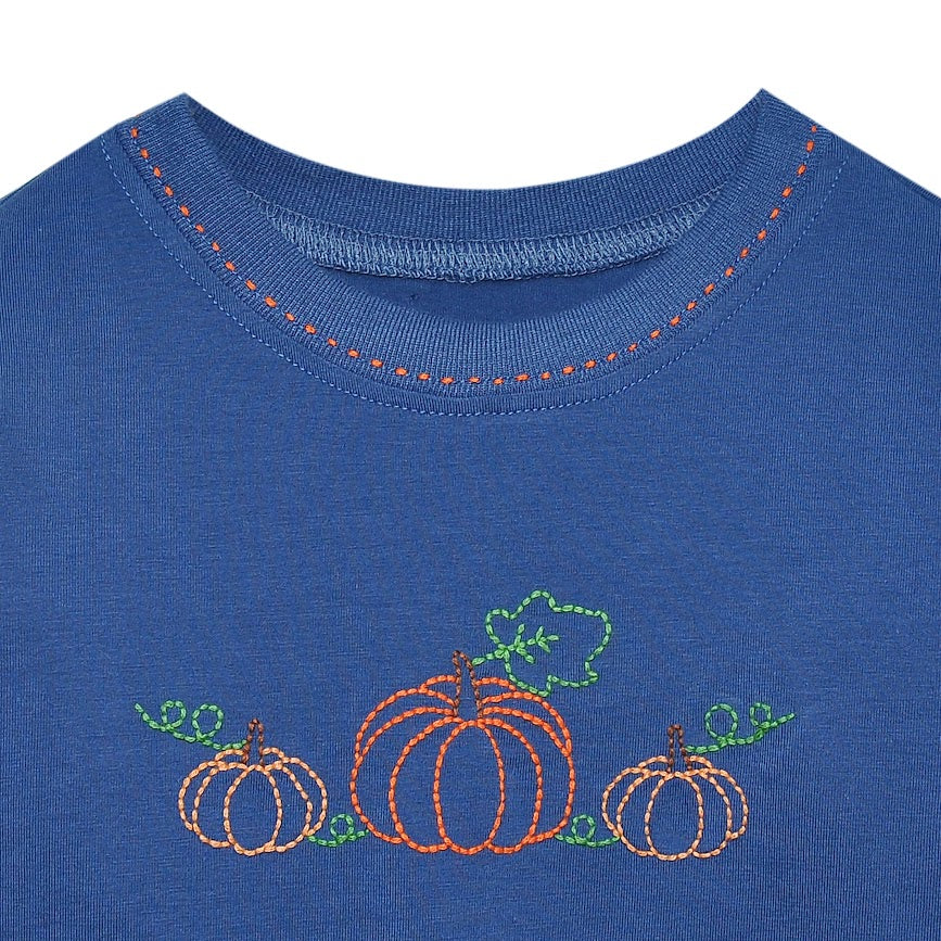 Navy Houston L/S Shirt, Pumpkins