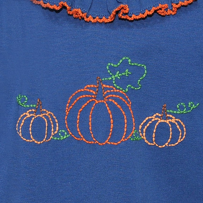 Navy Emma Blouse, Pumpkins