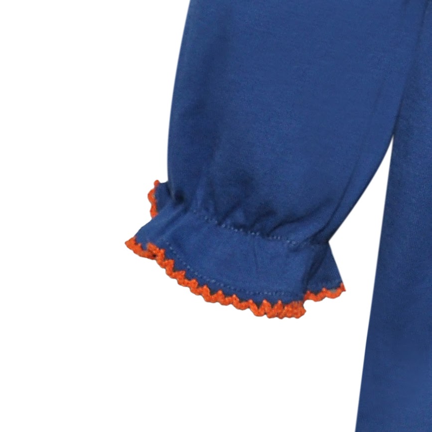 Navy Emma Blouse, Pumpkins
