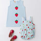 Annie Apron Dress, Buckhead Blue w/Strawberries