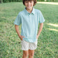 Will Performance Polo, Green & White Stripes
