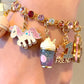Gold Pink Multi Rhinestone Bracelet