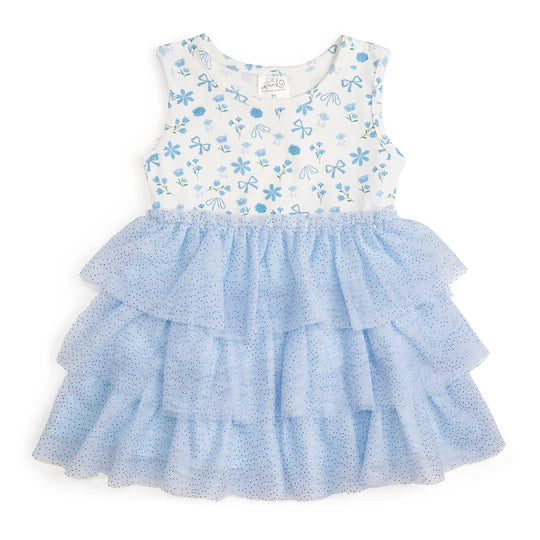 Sky Floral Tank Tutu Dress