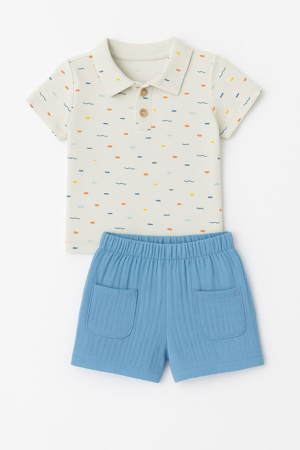 Jacob 2-Piece Polo & Shorts Set, Fish