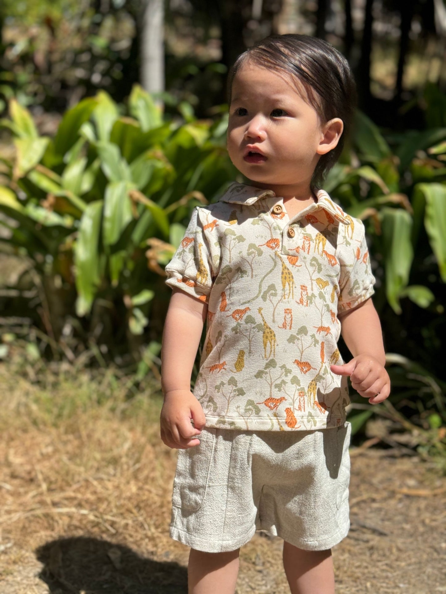 Jacob 2-Piece Polo & Shorts Set, Safari